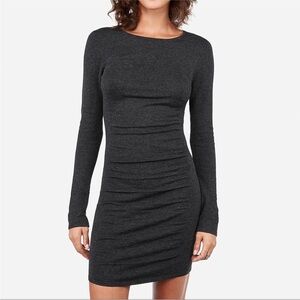 Navy blue  Express ruched sweater dress.